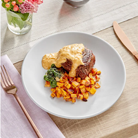 Assiettes et plats en mélamine blancs incassables pour la restauration en gros – Vaisselle ronde pour steak
