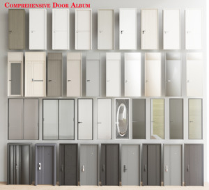 Porta de Madeira Personalizável <span class=keywords><strong>Design</strong></span> Moderno Porta Interna de Madeira Sólida Acabamento Impermeável com Garantia de 5 Anos para Sala de Estar de Apartamento - Product Image 6