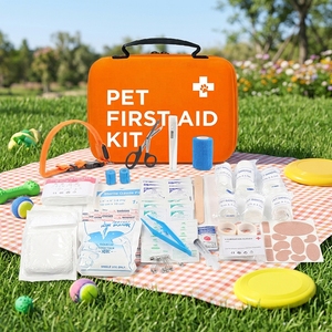 Kit de Seguridad para Viajes de Mascotas, Kit de Primeros Auxilios y Cinturón de Seguridad para Perros, para Aventuras, Campamentos, Senderismo y Viajes por Carretera - Product Image 1