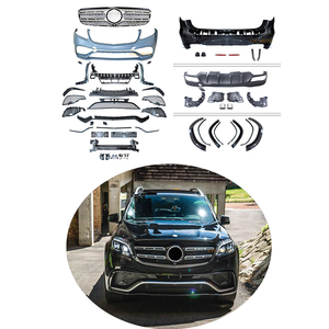 GLS63 AMG look bodykit pare-chocs avant arrière avec embouts passage de roue de calandre pour <span class=keywords><strong>Mercedes</strong></span> Benz <span class=keywords><strong>GLS</strong></span> CLASS X166 2016 2017 <span class=keywords><strong>2018</strong></span> 2019 - Product Image 1