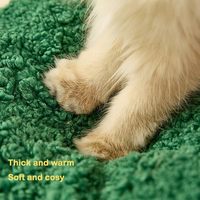 Lit pour animaux de compagnie sur le thème des fêtes, avec intérieur en peluche, coussin amovible, maison pour chats et chiens, décoration d'hiver, lit-nid de Noël pour chat