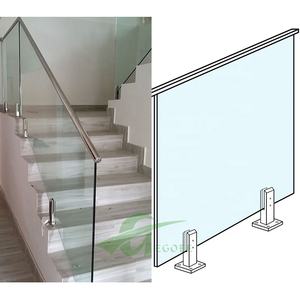 Main courante en acier inoxydable de style moderne <span class=keywords><strong>Inox</strong></span> 304, balustrades et rampes pour balcon, terrasse et escalier en verre - Product Image 4