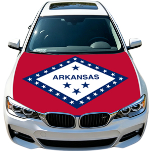 Bandera de poliéster para capó de coche, sublimada, al por mayor, bandera de coche de Arkansas, estilo americano, para aficionados al fútbol americano, para eventos al aire libre - Product Image 1