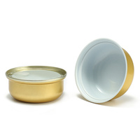 Bol cylindrique en aluminium hermétique de qualité alimentaire avec couvercle à vis pour l'emballage de repas prêts à consommer et de soupes instantanées