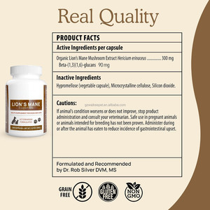 Champignon Crinière <span class=keywords><strong>de</strong></span> <span class=keywords><strong>Lion</strong></span> pour Chiens et Chats – Soutien Cognitif et Bien-être – 120 Capsules – Booster Naturel pour la Santé Cérébrale – Complément Alimentaire Naturel pour Animaux <span class=keywords><strong>de</strong></span> Compagnie - Product Image 3