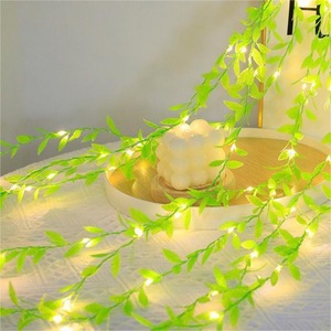 Ruijing Simulated Willow <b>Leaf</b> <b>Light</b> Strip Plastic Minimalist Style Bouquet Lamp Decorations - Product Image 3