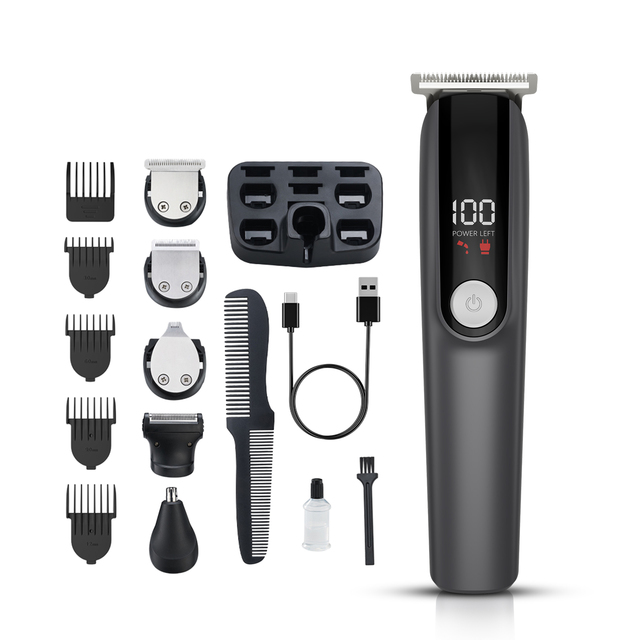 Mens Grooming Kit for Nose Mustache Body Facial 5-in-1 Beard Trimmer Kit Men's Electric Shaver Razor Professional Hair Trimmer