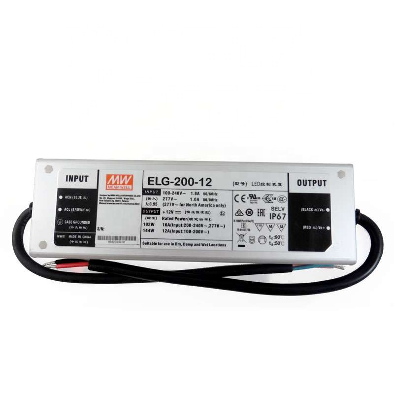 ELG-200-12A MeanWell 200W 12V светодиодные трансформатор светодиодный драйвер