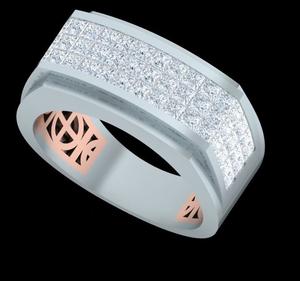 Bijoux fins glacé Hip Hop plaqué or 925 argent Sterling taille princesse laboratoire cultivé diamant bague pour hommes fête - Product Image 2