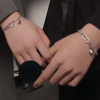 Bracelet et Jonc Magnétiques Cœur Romantique en Acier Inoxydable 316L pour Couples - Vente en Gros