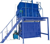 Ligne de mélange automatique de colle à triple cylindre pour la fabrication de mousse rebondissante à partir de rebuts de mousse PU et de mousse ronde
