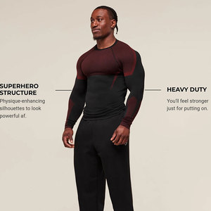 T-Shirt da Uomo Aderente, Top per Palestra, Corsa, Traspirante, <span class=keywords><strong>Maglietta</strong></span> per Allenamento, Sport all'Aperto, Manica Lunga - Product Image 6