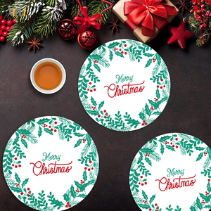 Xieli Assiettes À <span class=keywords><strong>Carton</strong></span> Décoratives Adaptées Aux Besoins Du Client De Feuilles De Houx De Thème De Noël - Product Image 3