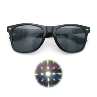 Lunettes de soleil unisexe UV400 à effet cœur de diffusion d'ondes de diffraction, style clou de riz et feux d'artifice, best-seller transfrontalier TikTok, pour scène et soirées, en stock