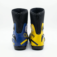 Bottes de moto unisexes de haute qualité, mi-mollet, en cuir véritable, fermeture éclair, légères, respirantes, antidérapantes