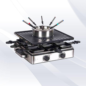 Plancha électrique à <span class=keywords><strong>raclette</strong></span> et barbecue approuvée CE et CB, sans fumée, en aluminium, design coréen, PTFE, pour barbecue à domicile, <span class=keywords><strong>fondue</strong></span>, extérieur - Product Image 3
