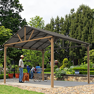 Pergola en aluminium à cadre en A pour terrasses de cour extérieures utilisées pour les loisirs et le divertissement Gazebos ou carports pour le stationnement de voiture - Product Image 1