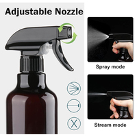 Flacon pulvérisateur à brume fine de 250ml Flacon pulvérisateur rond en plastique pour toner liquide noir Flacon pulvérisateur à sublimation nettoyante avec déclencheur