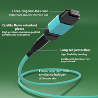 Câble de brassage fibre optique monofibre OM3 OM5 0,9 mm avec connecteurs MPO-LC/MPO, gaine LSZH/PVC et conducteur en cuivre massif