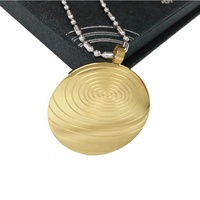 Pendentif Ancrage Classique Plaqué Or Rose pour Enfants, 100% Authentique, Énergie Bio Scalaire Quantique, avec Strass en Tourmaline
