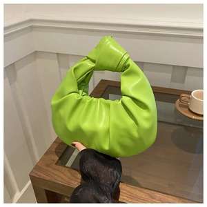 Korean Version of the Simple Women's <b>Underarm</b> <b>Bag</b>, Solid Color, Cloud Pleated <b>Bag</b> - Product Image 3