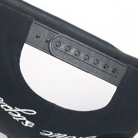 Op maat gemaakte hoogwaardige ongestructureerde geborduurde logo zwarte katoenen snapback pet outdoor fashion hiphop