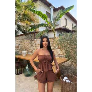 Conjunto de Shorts Marrones para Mujer - Product Image 2