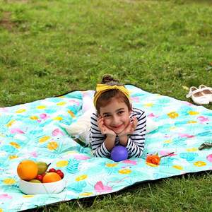 E-RIKE Stock Tapis de pique-nique pliable toutes saisons, lavable, imperméable, léger, personnalisé, pour la plage et le <span class=keywords><strong>camping</strong></span> en famille - Product Image 6