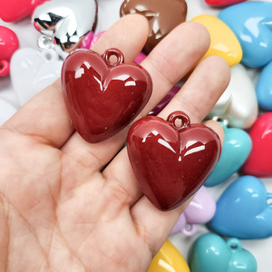 Bán Buôn 3D Puffy Trái Tim Charms Đầy Màu Sắc Acrylic Mặt Dây Chuyền Cho Tự Làm Đồ Trang Sức Làm Keychain Vòng Đeo Tay Kawaii Phụ Kiện - Product Image 5