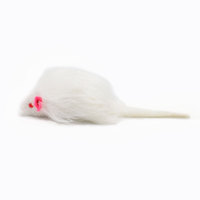 Jouet pour chat en peluche YH Pet YH202, souris, blanc et gris, contenant du sable, jouet interactif
