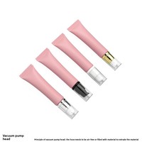 Tube cosmétique souple mat en PE 15 ml avec bouchon à vis rose cerisier pour crème contour des yeux, brillant à lèvres, baume à lèvres, sérum – Mini flacon vide échantillon