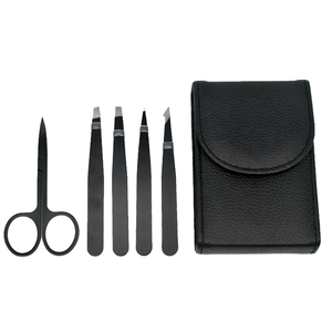 Luxury 5Pcs Set Eyebrow Tweezers Stainless Steel Precision Volume Lash Tweezers Scissors Reusable Beauty <b>Tool</b> OEM Quality - Product Image 1