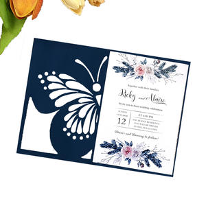 Nouvelle carte d'invitation papillon invitation de mariage fournitures de mariage carte de voeux de vacances conception de carte d'invitation d'affaires - Product Image 5