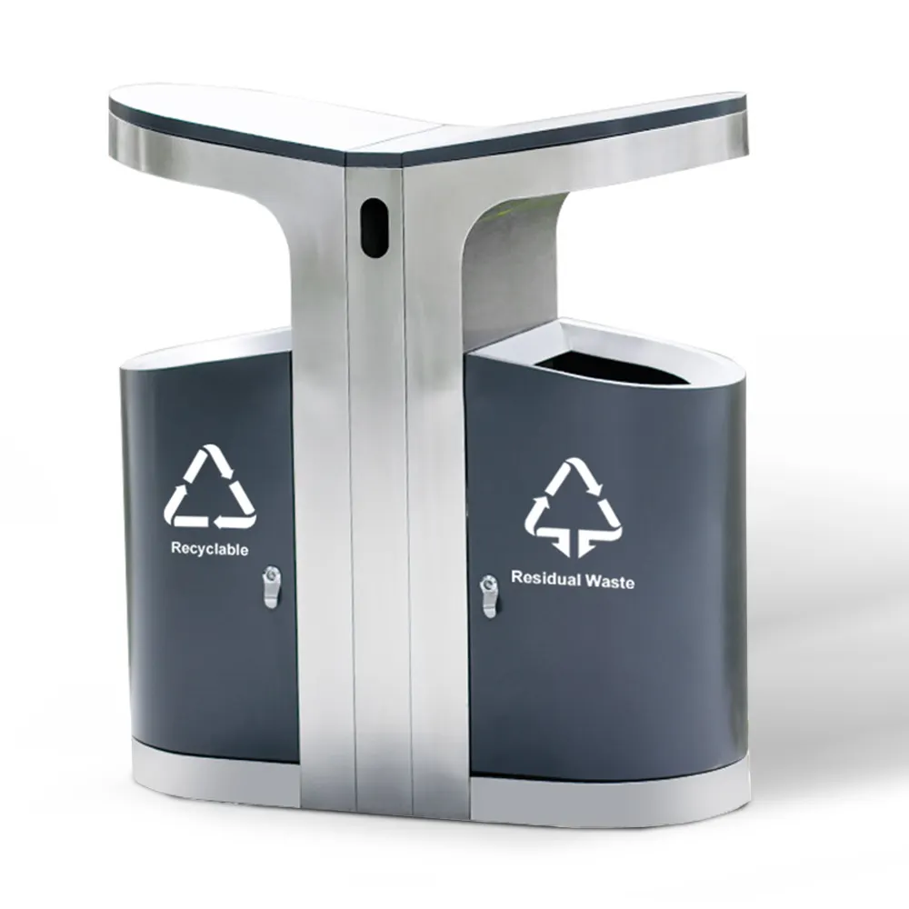 MARTES 3202B tempat sampah besi tahan karat paling populer tempat sampah logam tempat sampah dapat disesuaikan pola dari kaleng sampah
