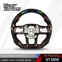 Volant en fibre de carbone LED forgé rouge personnalisé pour Ford Mustang GT EcoBoost Dark Horse SC RTR GTD 7ème génération S650 2024-2026