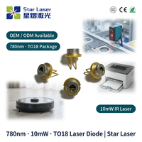Diodo Láser Infrarrojo QSI QL78F6SX 780nm 10mW TO5.6 5.6mm LD para Impresora Láser, Robot Aspirador, Sensor