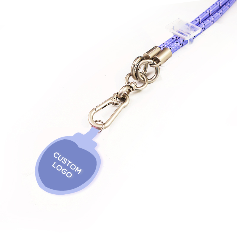 Cheap Custom logo Portable Nylon Jacquard Fabric Stick Tool Retractable Adjustable Mobile Phone Lanyard Strap Image 4