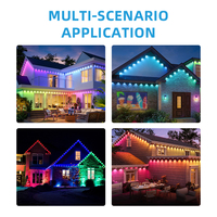 Lumière extérieure permanente principale RGBIC DC24V Smart APP Control DIY Christmas Halloween Decoration Permanent Outdoor Eaves Light