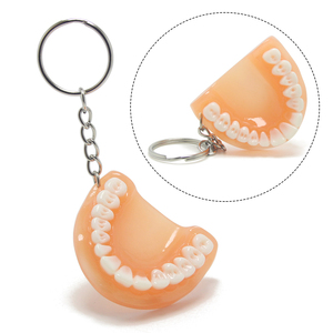 Porte-clés promotionnel en forme de dent, souvenir pour dentiste, cadeau pour médecin dentaire, pince à épiler, poinçon, pendentif porte-clés dentaire - Product Image 6
