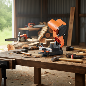 Afilador de motosierra eléctrico, 85W, 5000Rpm, 2 ruedas de pulido para carpintería y tala de madera - Product Image 2