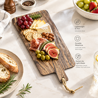 Plateau de service rectangulaire irrégulier en mélamine, écologique et durable, pour charcuterie et planche à découper de cuisine – Vente en gros usine