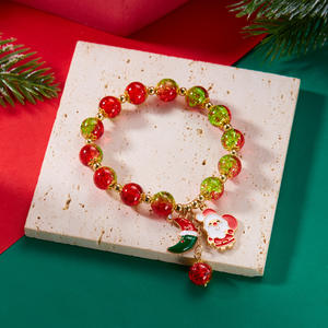 New Fashion Christmas Charm <b>Bracelet</b> Colorful Crystal Glass <b>Bead</b> Cartoon Pendants <b>Bracelets</b> for Women <b>Men</b> - Product Image 5
