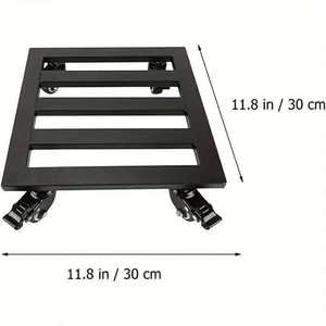 Support carré <span class=keywords><strong>en</strong></span> métal pour pots de fleurs avec roues intérieur/extérieur Poussoir à main ou plateau roulant pour la plantation de fleurs - Product Image 2