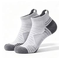 Chaussettes de course pour hommes de haute qualité, à séchage rapide, athlétiques, invisibles, pour l'extérieur, imprimées numériquement, en nylon/coton, design tricoté pour l'été