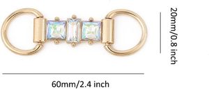 Pcs Crystal Bikini Connectors Metal Buckle <b>Bra</b> Swimwear Connectors Clips For DIY Clothes Shoe Bag Decoration - Product Image 2