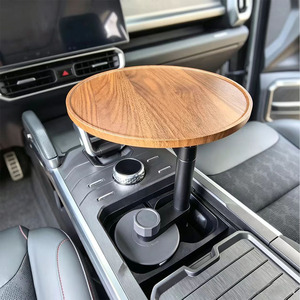 Bandeja Circular Suspendida para Coche, Cantilever Extensible de Aleación de Aluminio, <span class=keywords><strong>360</strong></span> °   Mesa de Comedor Giratoria Simple y Escritorio de Oficina - Product Image 4