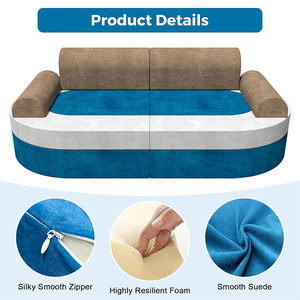 Ensemble de canapé modulaire en blocs de construction pour enfants, 14 pièces, mousse haute résilience, design modulaire pour salon et chambre - Product Image 4