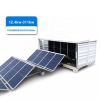 Système de stockage hors réseau personnalisé, directement de l'usine, 12,4-311 kW, station d'énergie solaire mobile pliable
