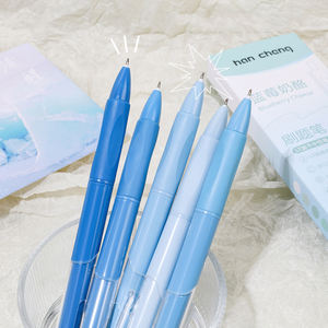 Bview Art Press - Bolígrafo Neutro con Punta ST, Bolígrafo de Pincel para Exámenes Estudiantiles, Color Degradado, Secado Rápido, 0.5 mm, Bolígrafo Negro, 5 Piezas en Una Caja - Product Image 3