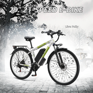 Bicicleta Eléctrica de Montaña de 29 Pulgadas, 21 Velocidades, Cuadro de Aleación de Aluminio, Motor sin Escobillas de 250 W, Freno de Disco, Batería de Litio de 48 V y 17,5 Ah para Adultos - Product Image 2